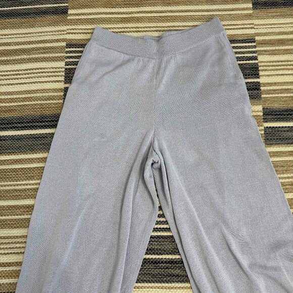 Free People FP Beach Nolan Knit Jogger Pants Linen Blend Purple Size Large - Picture 2 of 13